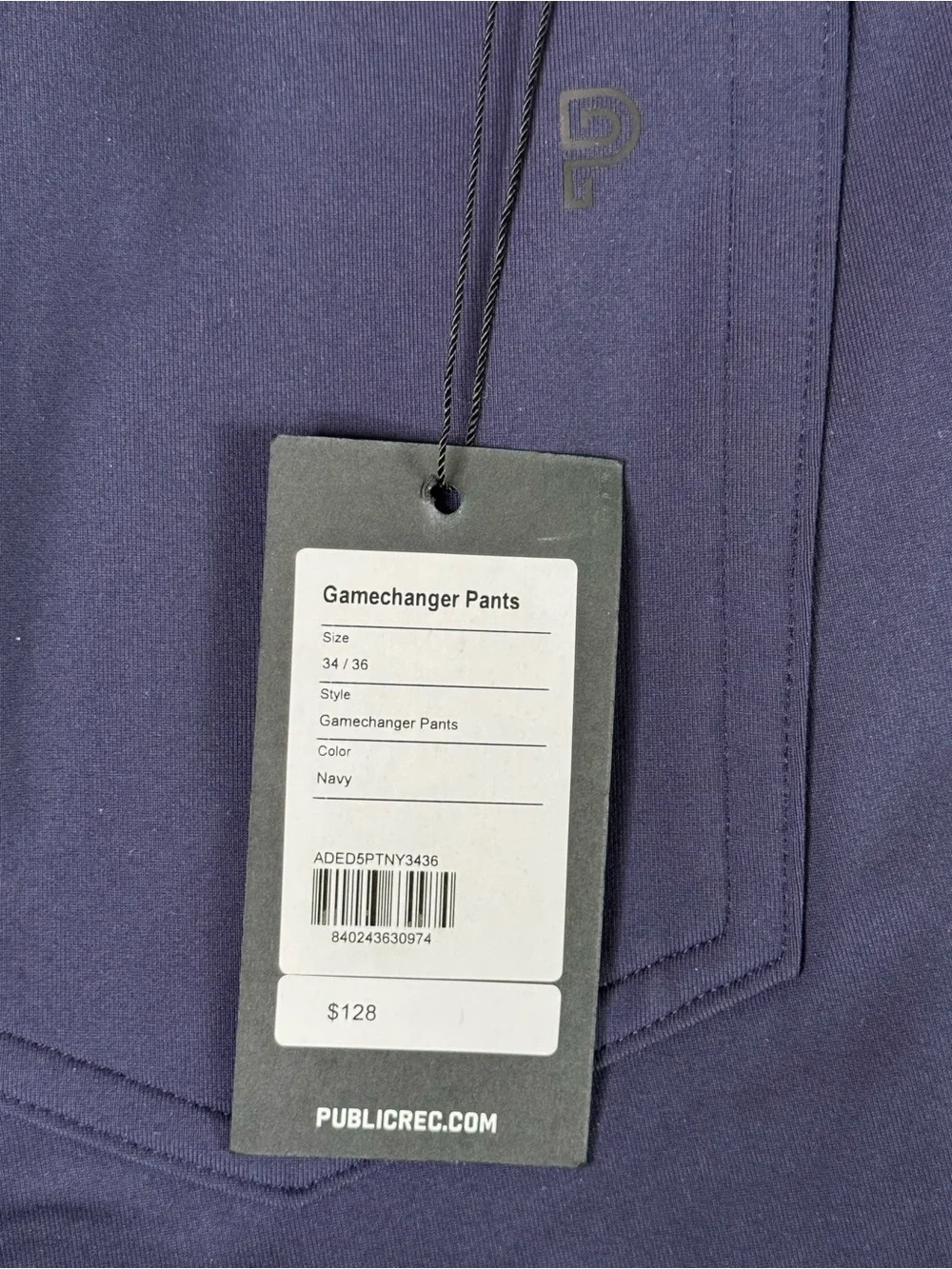 Public Rec Gamechanger 5-Pocket Pants Navy Men's Size 34x36
